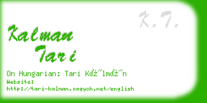 kalman tari business card